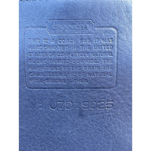 SOLD!  Vintage COACH Ergo Zip Blue Leather Shoulder Bag No 9025 - Picture 4 of 11